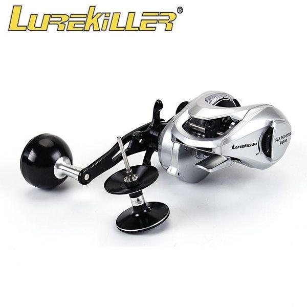 

baitcasting reels lurekiller slow jigging reel low profile casting double spools sea monster 400hg boat 12kgs drag