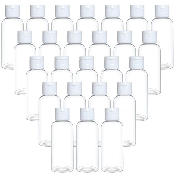 Прозрачная пластиковая пустая бутылка с флип-шапкой Небольшие бутылки для путешествий Портативные контейнеры для хранения для косметического образца лосьон для душа.