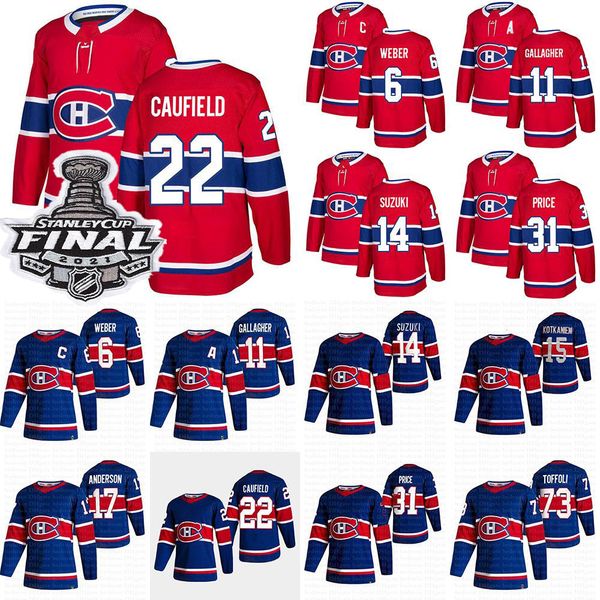 

montreal canadiens jersey 22 cole caufield 14 nick suzuki 31 carey price 11 brendan gallagher 6 shea weber 17 josh anderson hockey jerseys, Black;red