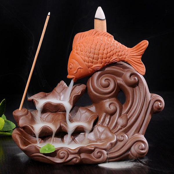 

modern creativity incense burner ceramics room landscape backflow waterfall encensoir home decoration ek50xl fragrance lamps