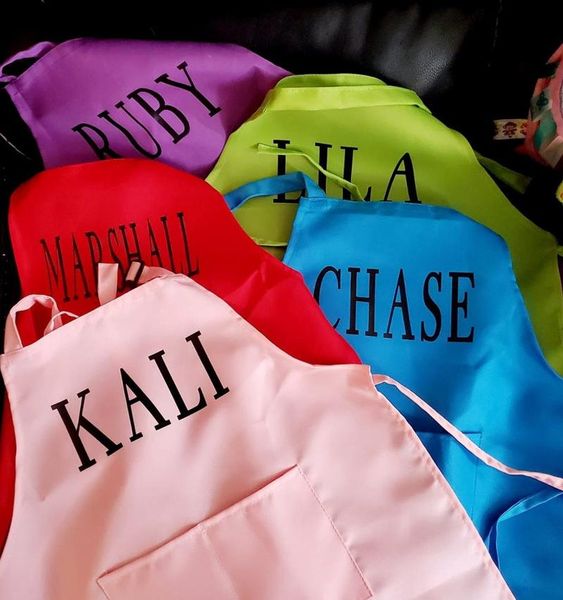 

aprons personalized kids apron custom with name birthday gift adjusted cooking baking chef