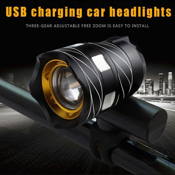 

bike lights rechargeable led light bicycle headlight front cycling safety for night riding kh889