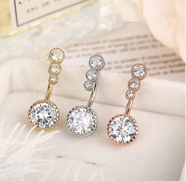 Diamond Bashcle Belly Bars Bloy Button Button Beцветник Пирсинг Crystal Body Ювелирные Изделия пупок кольца Цветочная форма подвеска оптом