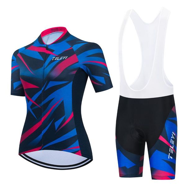 

summer women cycling clothing jersey shorts dress clothes set bike pant shirt suit bicycle mtb jumpsuit uniform kit maillot racing sets, Black;blue