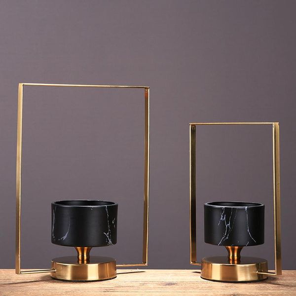 

chinese metal candle holder simple romantic candlestick geometric creative living room porte bougie luxury decoration mm60zt holders