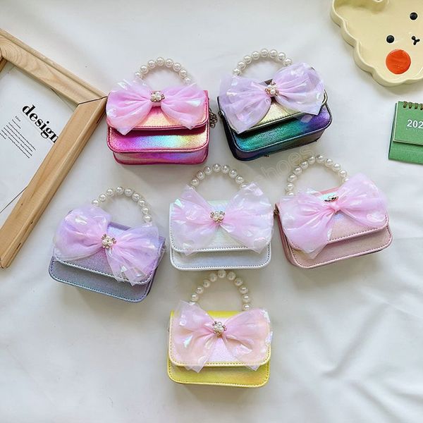 

cute children's mini purse handbags princess girls bright leather messenger bag little girl small coin wallet pouch kids party purse, White