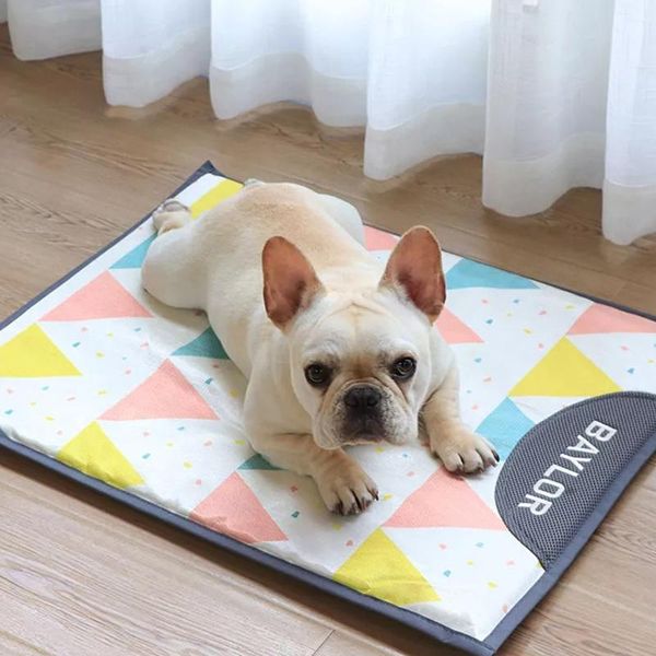 

kennels & pens cool dog bed soft mat cooling summer pad for pet blanket sofa breathable dogs supplies -40 perros