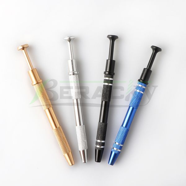 Beracky Smoking 4 griffe Diamond Gem Pinzetta Clip per perline 4,5 pollici Golden Blue Black Silver Portable Terp Pearl Clip in metallo per pillole di quarzo rubino Perle