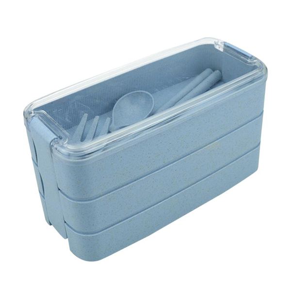 

kitchen storage & organization 3 layers bento box eco-friendly lunch food container wheat straw material microwavable dinnerware lunchbox