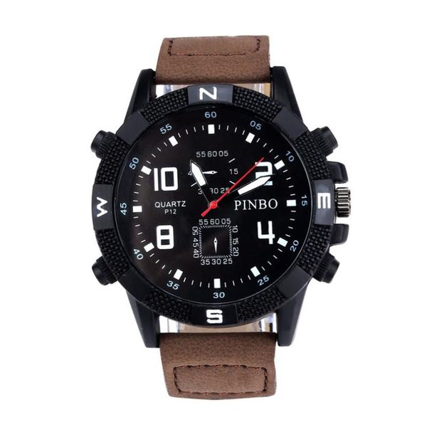 

wristwatches men watches brand man watch luxury men's canvas strap large dial military sport quartz wrist f20, Slivery;brown