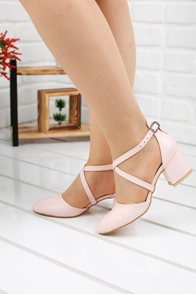

sandals women powder skin shoes 97544-385 5 cm, Black