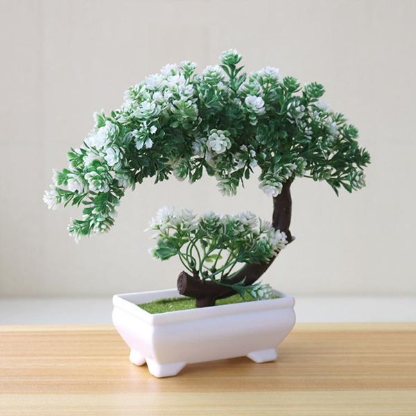 

ornaments home decor garden artificial table el simulation plastic flowers small plant bonsai potted fake tree pot decorative & wreaths