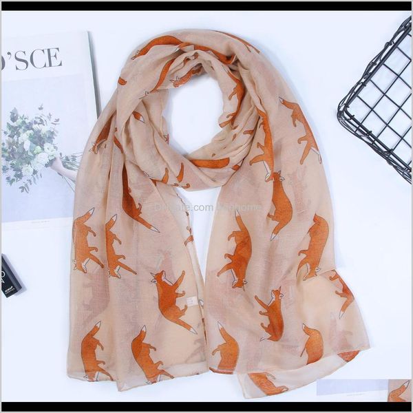 

wraps hats, scarves & gloves fashion aessories drop delivery 2021 direct sales printing voile animal ladies style scarf ly061 cnd3p, Blue;gray