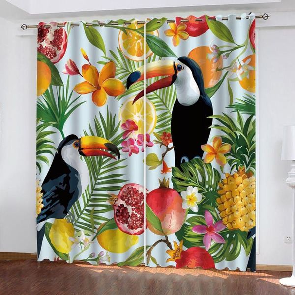 

curtain & drapes custom curtains green big orchard po 3d for living room bedroom blackout home decor