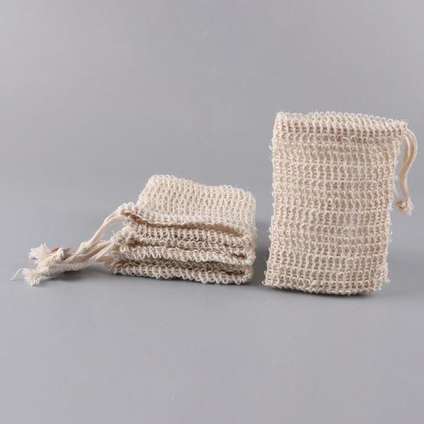 

storage bags 20pcs/set drawstring soap bag elastic cotton flax easy to foam skin-friendly pouch saver holder bubble net