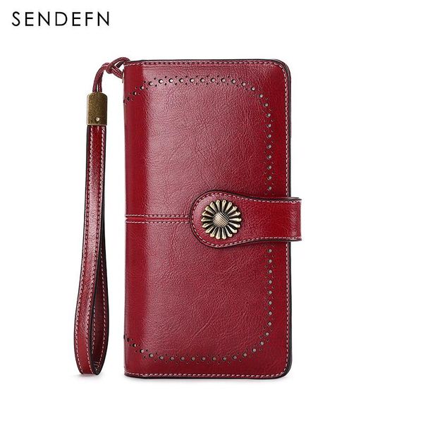 

wallets women leather cluth split female long wallet ladies zipper purse strap coin card holder portefeuille femm, Red;black