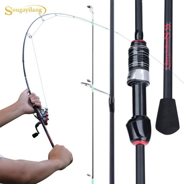 

boat fishing rods sougayilang casting spinning rod 1.8m ultralight carbon fiber pole 3section with eva handle baitcasting