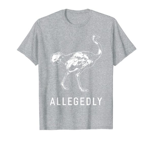 

allegedly ostrich t-shirt, bird lover shirt, ostrich tee, White;black