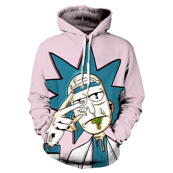 

men's hoodies & sweatshirts anime oversized hoodie casual cartoon graphics men and women sweatshirt funny 3d printing colorful 20, Black