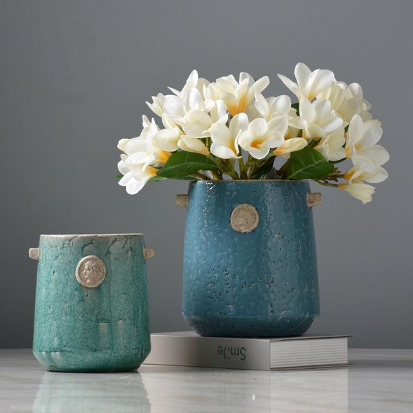 

nordic ceramic country vase decoration european dining room flower arrangement creative simple home vases