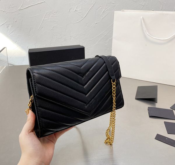 

woman bag handbag purse genuine leather quality women messenger cross body chain clutch bags with box