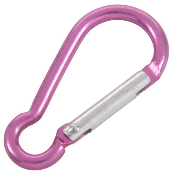 

fishing hooks camping bottle key bag holder carabiners clip 5cm long 4 pcs pink