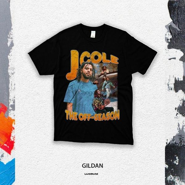 

men's t-shirts j cole the off season vintage rap t shirt, White;black