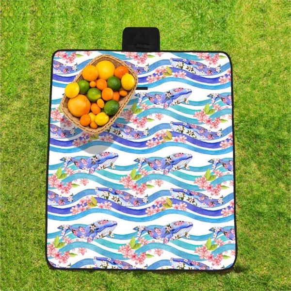 

outdoor pads handle design sleeping picnic pad moistureproof oxford cloth waterproof hiking camping fishing beach mat tent bed