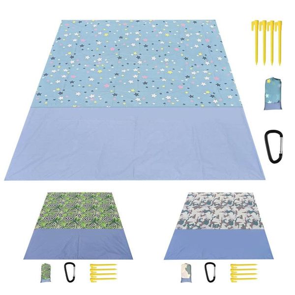 

2x2.1m waterproof beach blanket camping mat outdoor foldable picnic ground mattress bed sand pads