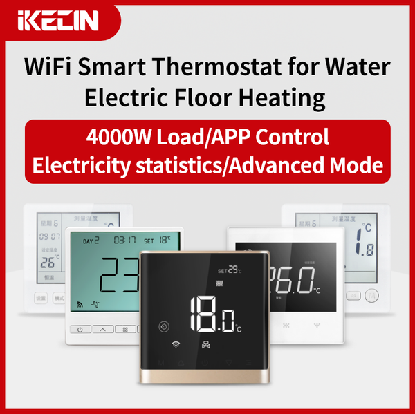 

smart home control ikecin wifi thermostat temperature controller for water/electric floor heating /gas boiler works with amazon alexa