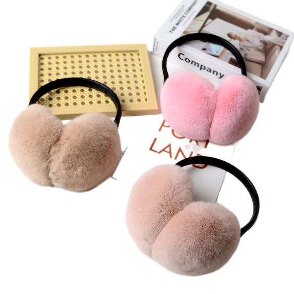 

berets 92831674 fashion men and women winter accessories rex fur ear cover warm plush earmuffs, Blue;gray