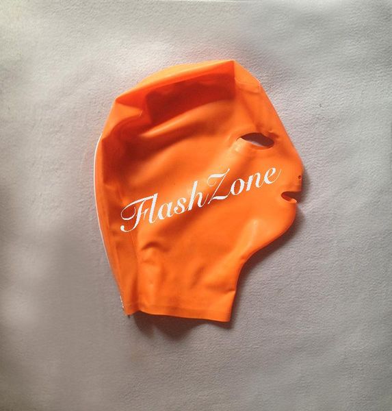 

party masks ~ orange latex mask fashions wear
