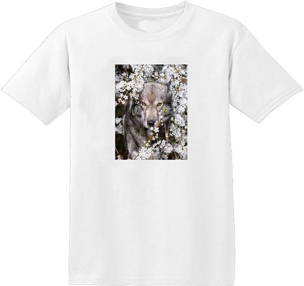 

men's t-shirts wolf art women's shirt, White;black