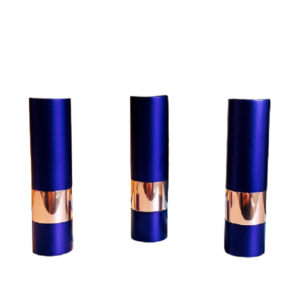

storage bottles & jars 12.1mm matte dark blue round aluminum lipstick tube empty lip cosmetic container packaging refillable bottle 10/