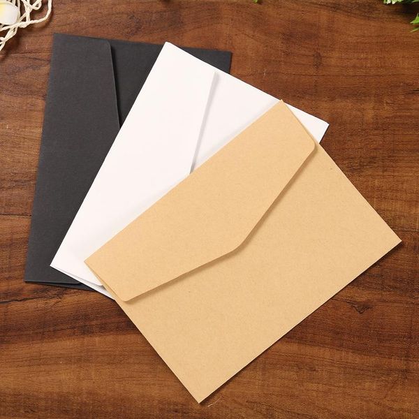 

5pcs 12.5*17.5cm western-style 3rd envelope color solid blank greeting card postcard packing bags