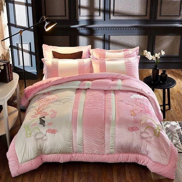 

comforters & sets 2021 chinese style embroidery process thick warm quilt winter bedroom quilting duvets adults soft bedding comforter blanke