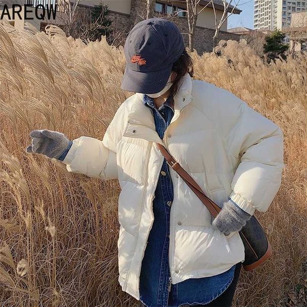 

women puffer jacket autumn winter parkas pink black white 211007
