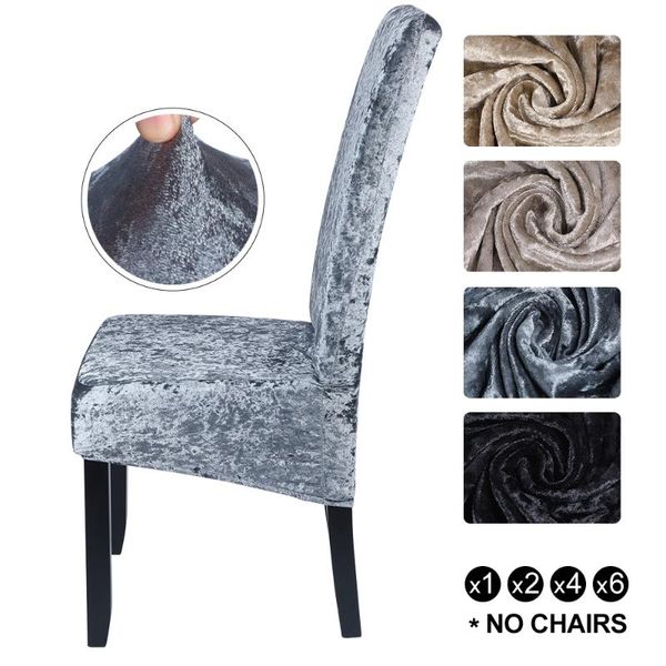 

shiny velvet xl size spandex chair cover stretch slipcovers elastic seat covers dining room home decor