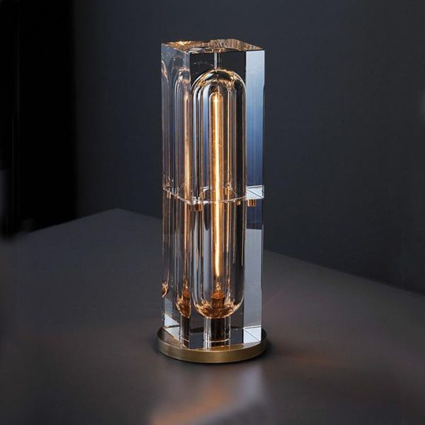 

table lamps postmodern luxury crystal led nordic minimalist living room decor lighting bedroom bedside copper desk lights