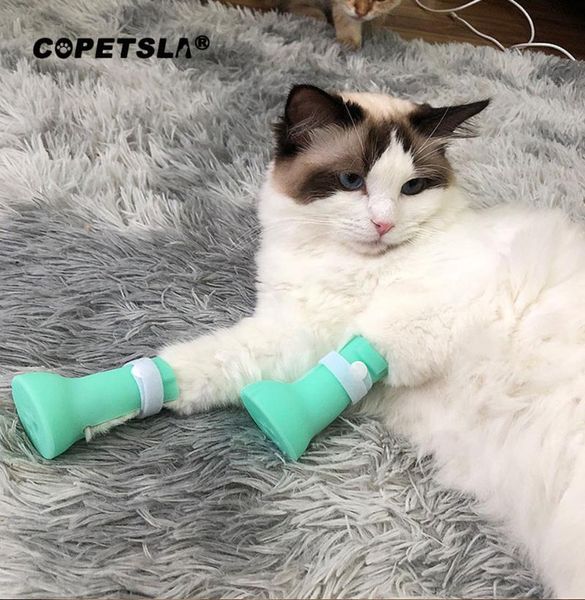 

cat costumes 4pcs anti-scratch cut nails bath bite washing feet set protector boots shoes pet supplies