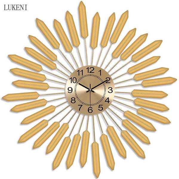 

wall clocks nordic luxury metal iron clock living room bedroom decoration modern minimalist mute