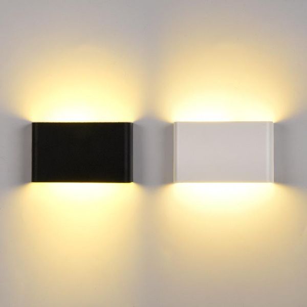 

ultra-thin outdoor led wall lamp waterproof ip65 6w 10w cob ac85-265v lighting home modern interior light decoration