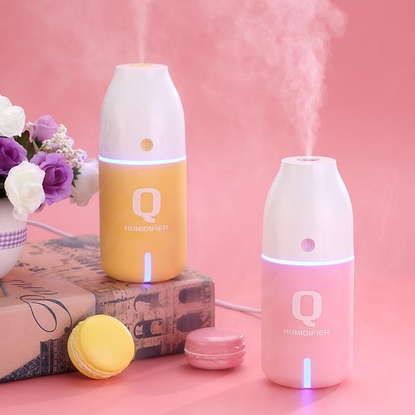 

bottle usb mini humidifier home gift small creative macaron night light fragrance lamps