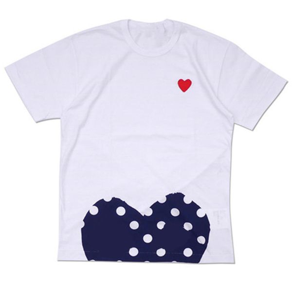 

2021 play mens womens t shirt #c008 off summer fashion designers tees harajuku red heart t-shirts cdg white hip-hop cothing 100% cotton, White;black