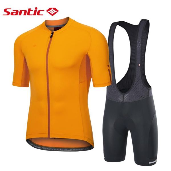 

racing sets santic men's cycling summer mtb bike bib shorts jersey suits bicycle shirts riding sports clothing set asian size, Black;blue