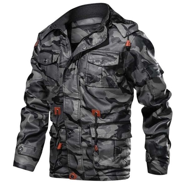 

brand clothing autumn men's military camouflage fleece jacket army tactical multicam male windbreakers 211214, Black