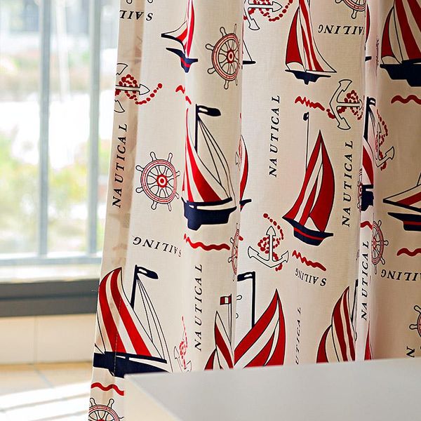 

curtain & drapes custom sailing simple modern american country children's room cotton shading decoration curtains for living dining bed