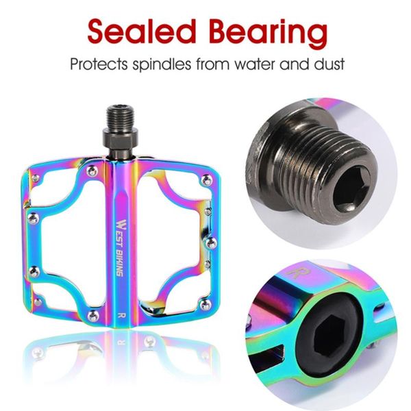 

bike pedals 1 pair metal footlock mountain pedal road foot board