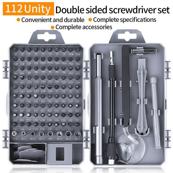 

hand tools luxianzi 112 in 1 screwdriver tool torx hex screw driver bit kit multi-function precision mobile phone device repair hool