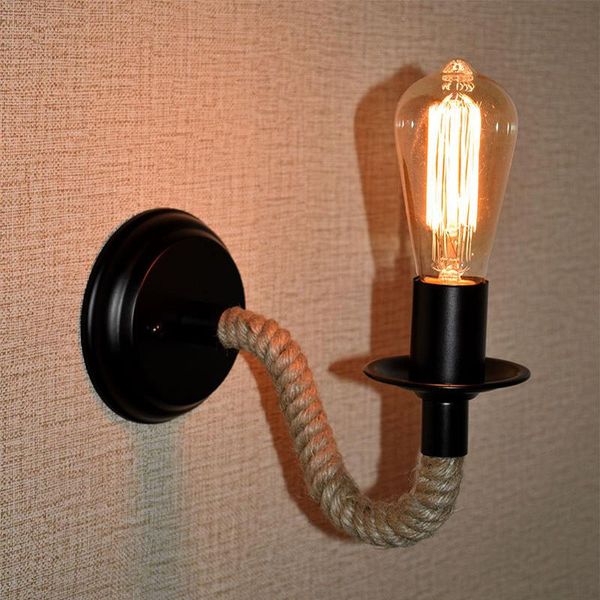 

wall lamps rope vintage lamp industrial led lights retro wandlamp vanity light sconce bedroom lampara pared e27